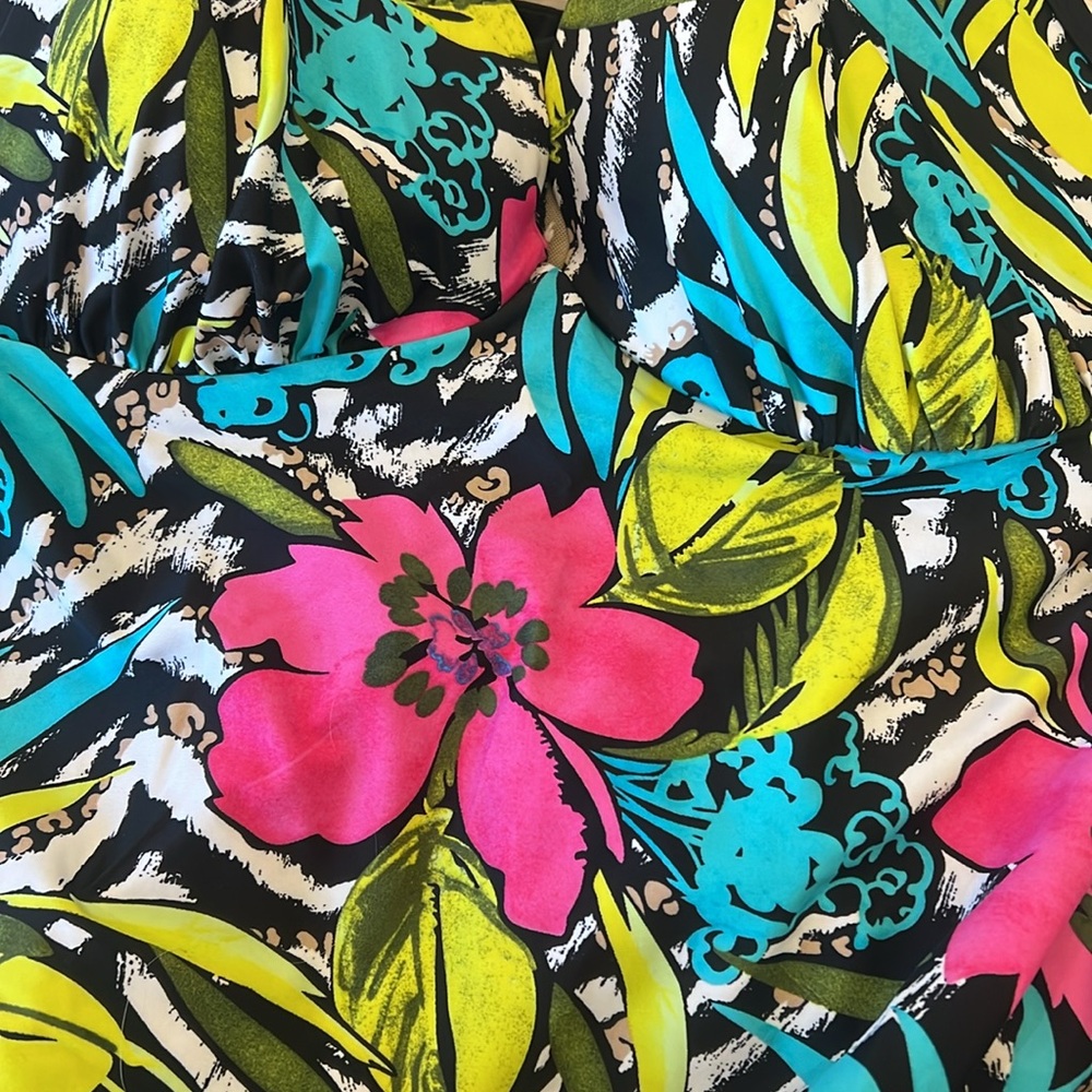 Cacique Multicolor Floral One Piece Swimsuit Women’s Plus Size 24